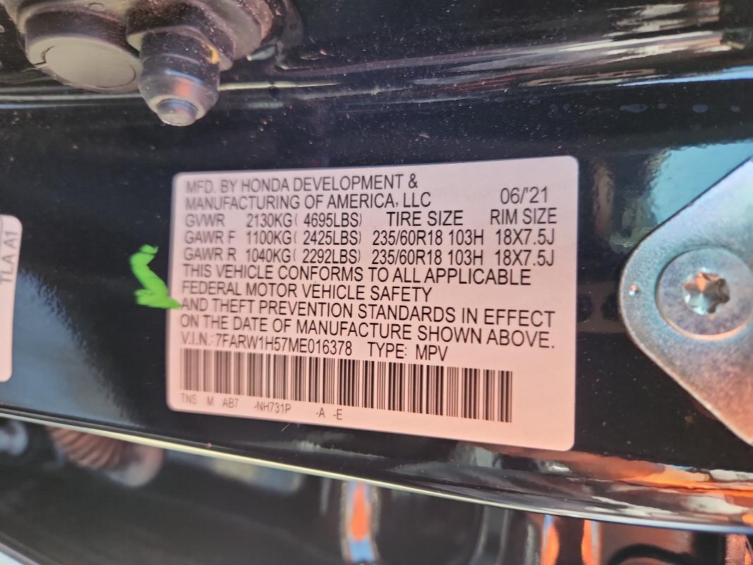 2021 HONDA CR-V EX 7FARW1H57ME016378
