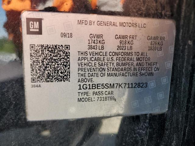 2019 CHEVROLET CRUZE LT 1G1BE5SM7K7112823