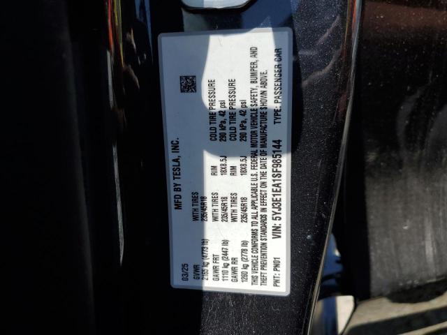 2025 TESLA MODEL 3 5YJ3E1EA1SF985144