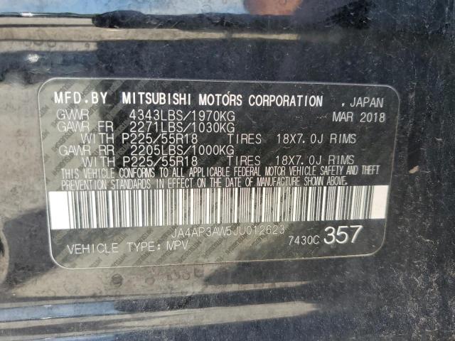 2018 MITSUBISHI OUTLANDER JA4AP3AW5JU012623