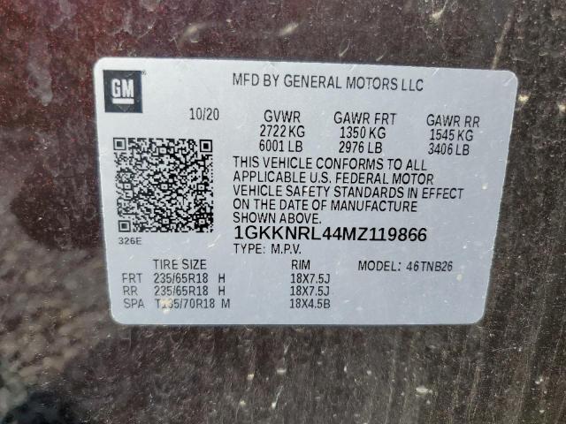 2021 GMC ACADIA SLE 1GKKNRL44MZ119866