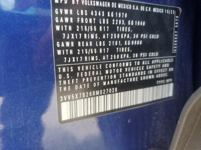 2024 VOLKSWAGEN TAOS S 3VV5X7B26RM027028
