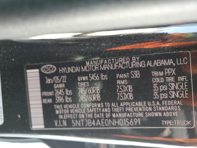 2022 HYUNDAI SANTA CRUZ 5NTJB4AE0NH015691