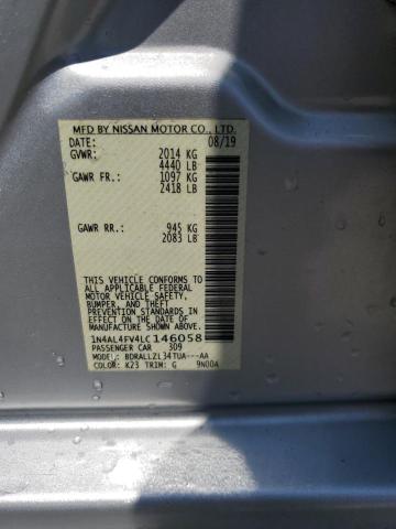 2020 NISSAN ALTIMA PLA 1N4AL4FV4LC146058