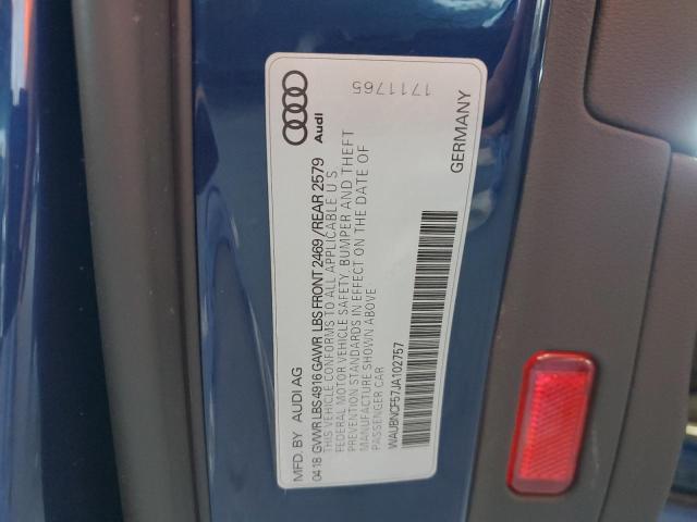 2018 AUDI A5 PREMIUM WAUBNCF57JA102757