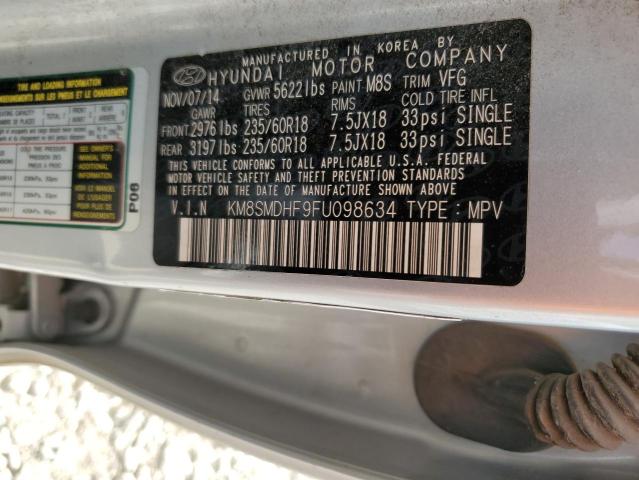 2015 HYUNDAI SANTA FE G - KM8SMDHF9FU098634