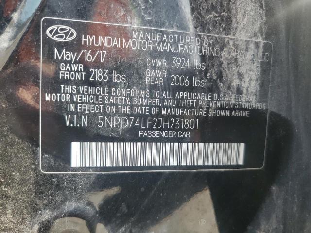 2018 HYUNDAI ELANTRA SE - 5NPD74LF2JH231801