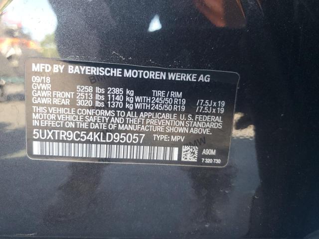 2019 BMW X3 XDRIVE3 - 5UXTR9C54KLD95057