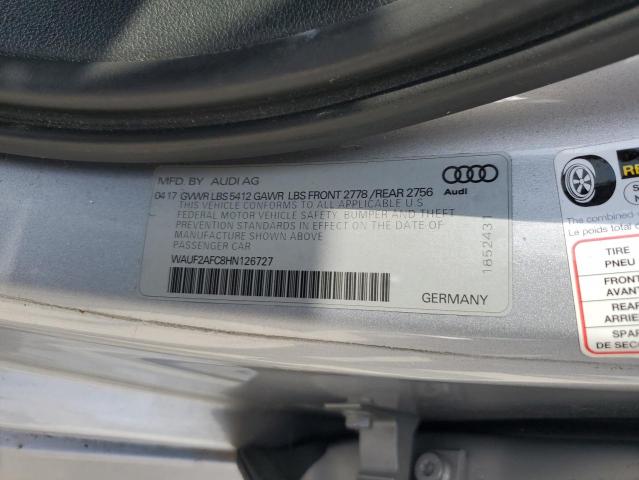 2017 AUDI A6 PREMIUM WAUF2AFC8HN126727