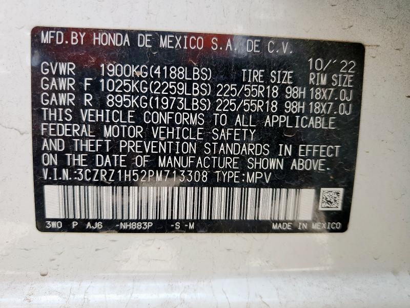 2023 HONDA HR-V SPORT 3CZRZ1H52PM713308