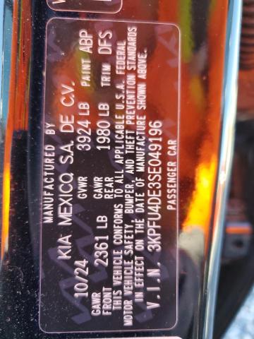2025 KIA K4 EX 3KPFU4DE3SE049196