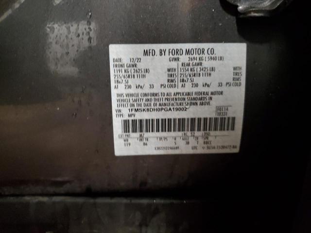2023 FORD EXPLORER X 1FMSK8DH0PGA19002