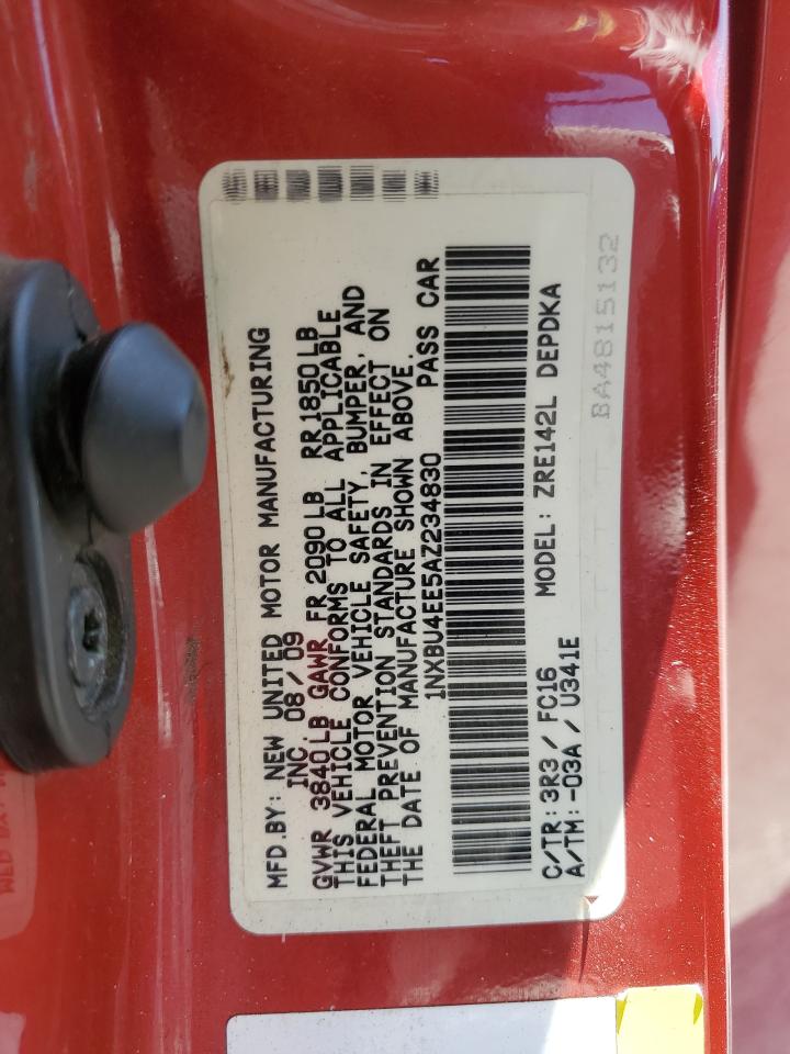 Lot #3259138942 2010 TOYOTA COROLLA BA