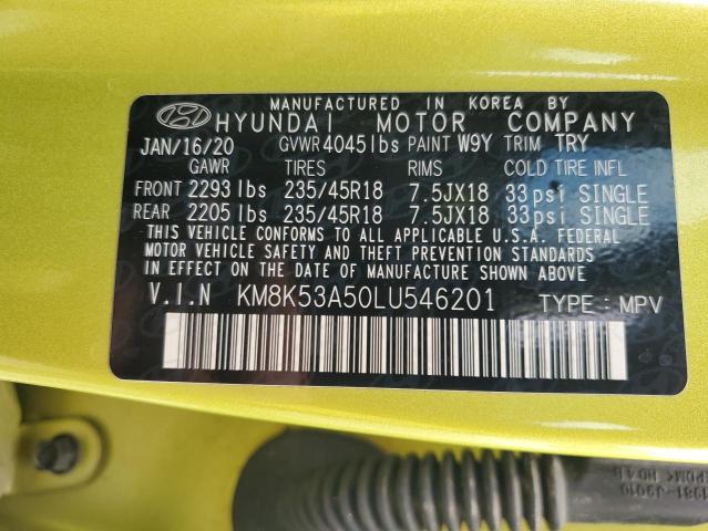 2020 HYUNDAI KONA ULTIM KM8K53A50LU546201
