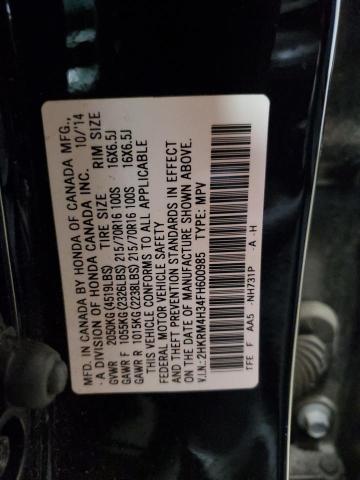 2015 HONDA CR-V LX 2HKRM4H34FH600985