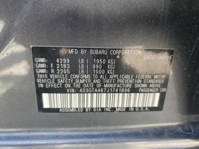 2018 SUBARU IMPREZA 4S3GTAA67J1741806