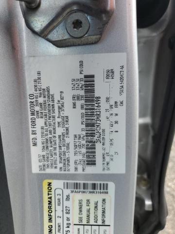2017 FORD FUSION SE 3FA6P0H73HR316498
