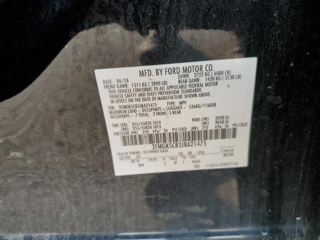 2018 FORD FLEX SEL 2FMGK5C83JBA21475