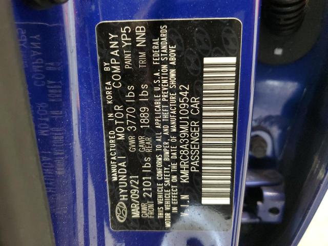 2021 HYUNDAI VENUE SEL KMHRC8A39MU109542