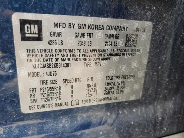 2019 BUICK ENCORE PRE KL4CJASB2KB914301