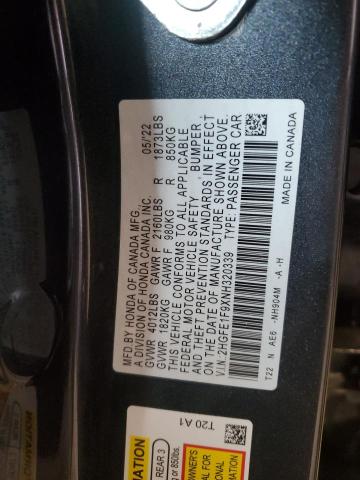 2022 HONDA CIVIC TOUR - 2HGFE1F9XNH320339