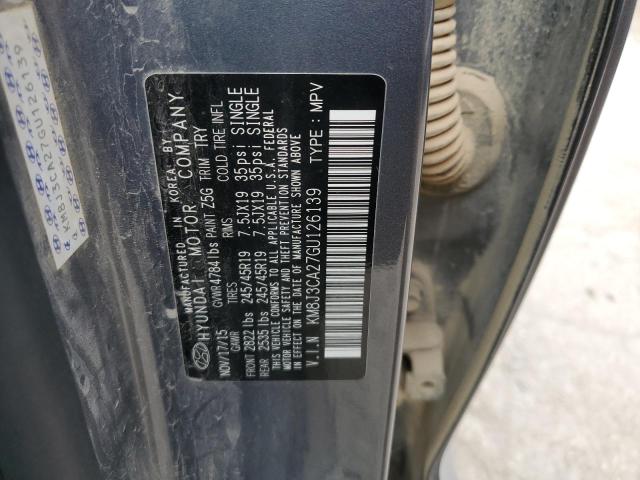 2016 HYUNDAI TUCSON LIM KM8J3CA27GU126139