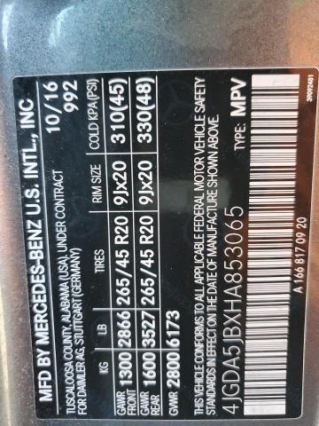 2017 MERCEDES-BENZ GLE 350 4JGDA5JBXHA853065