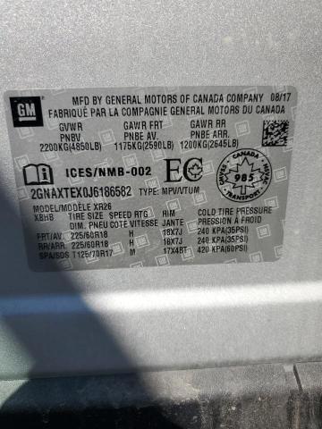 2018 CHEVROLET EQUINOX LT - 2GNAXTEX0J6186582