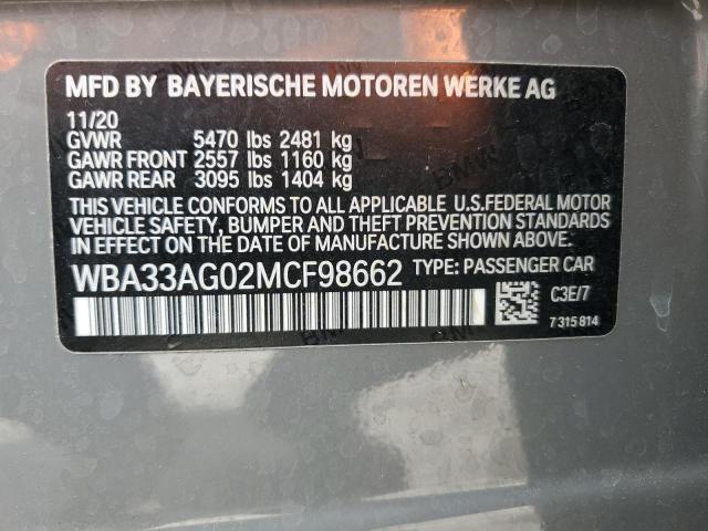 2021 BMW 530XE WBA33AG02MCF98662