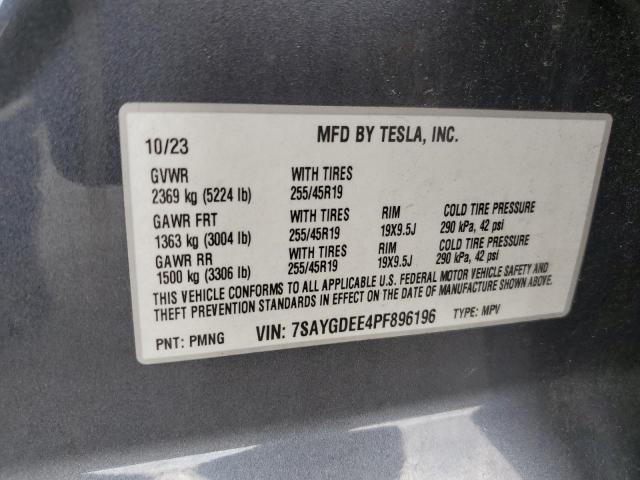 2023 TESLA MODEL Y 7SAYGDEE4PF896196