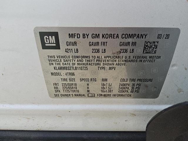 2020 BUICK ENCORE GX KL4MMBS27LB110725