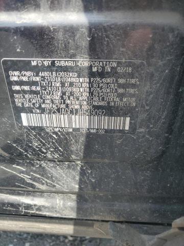 2018 SUBARU FORESTER 2 JF2SJAGC1JH549092