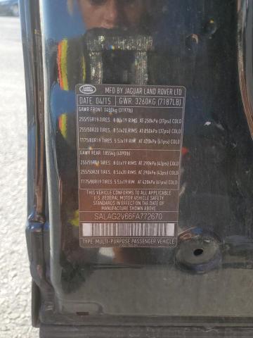 2015 LAND ROVER LR4 HSE SALAG2V66FA772670