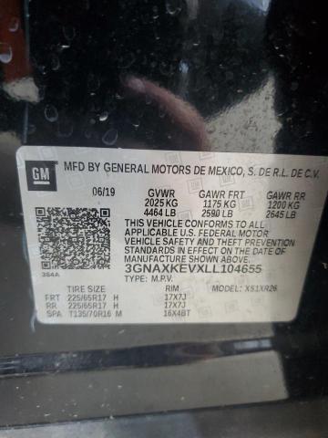 2020 CHEVROLET EQUINOX LT - 3GNAXKEVXLL104655