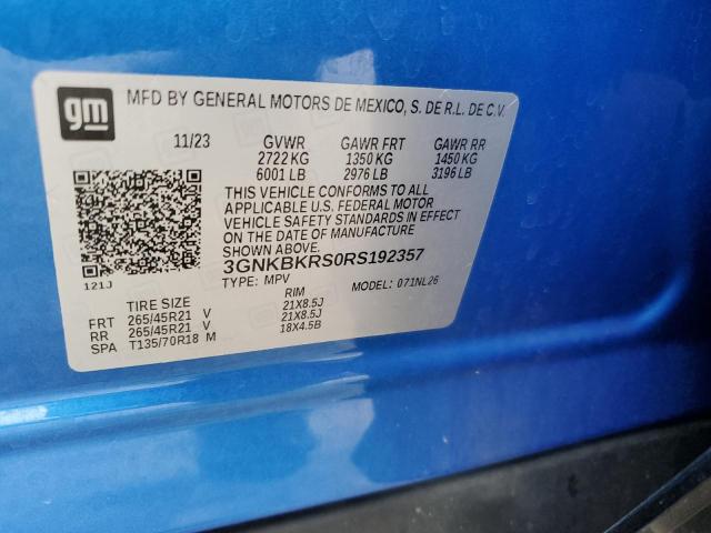 2024 CHEVROLET BLAZER RS 3GNKBKRS0RS192357