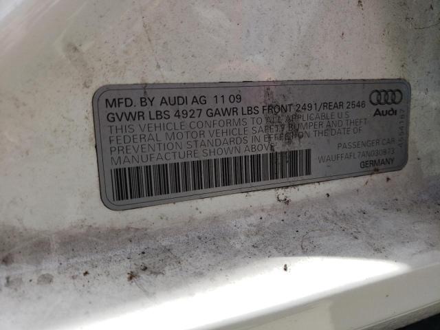 2010 AUDI A4 PREMIUM - WAUFFAFL7AN030873