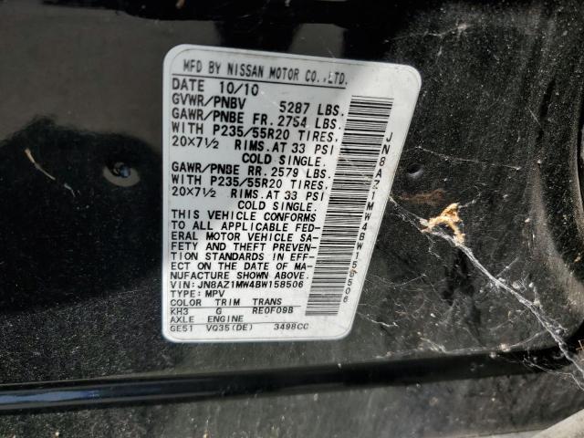 2011 NISSAN MURANO S - JN8AZ1MW4BW158506