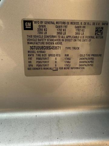 2014 GMC SIERRA K15 - 3GTU2UEC6EG433671