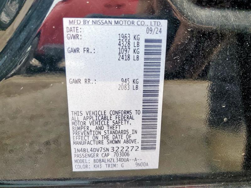 2025 NISSAN ALTIMA SV - 1N4BL4DV7SN322272