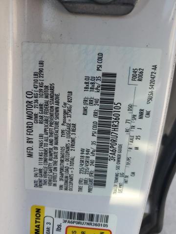 2017 FORD FUSION TIT 3FA6P0RU7HR360105