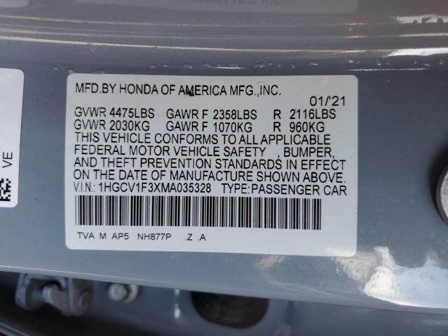 2021 HONDA ACCORD SPO - 1HGCV1F3XMA035328