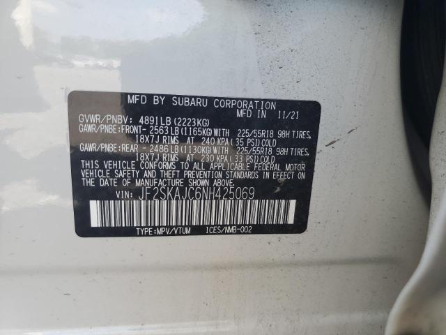2022 SUBARU FORESTER S JF2SKAJC6NH425069