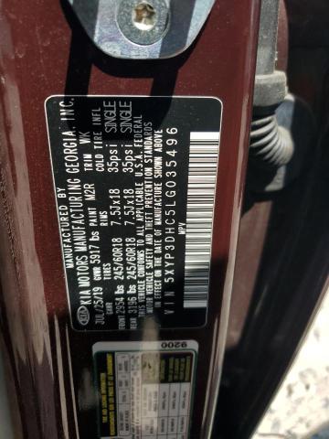2020 KIA TELLURIDE 5XYP3DHC5LG035496