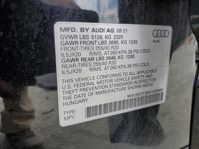 2022 AUDI Q3 PREMIUM WA1EECF39N1029695