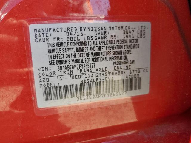 2015 NISSAN SENTRA S - 3N1AB7AP7FY265177