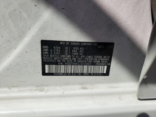 2018 SUBARU IMPREZA 4S3GTAA65J3722661