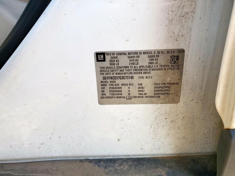 2016 CADILLAC SRX PERFOR 3GYFNCE37GS573748