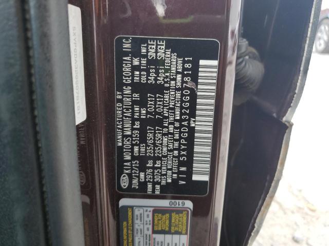 2016 KIA SORENTO LX 5XYPGDA32GG078181
