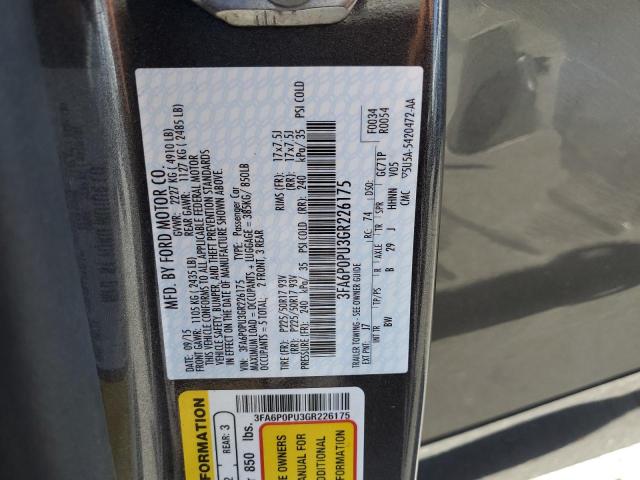 2016 FORD FUSION SE - 3FA6P0PU3GR226175