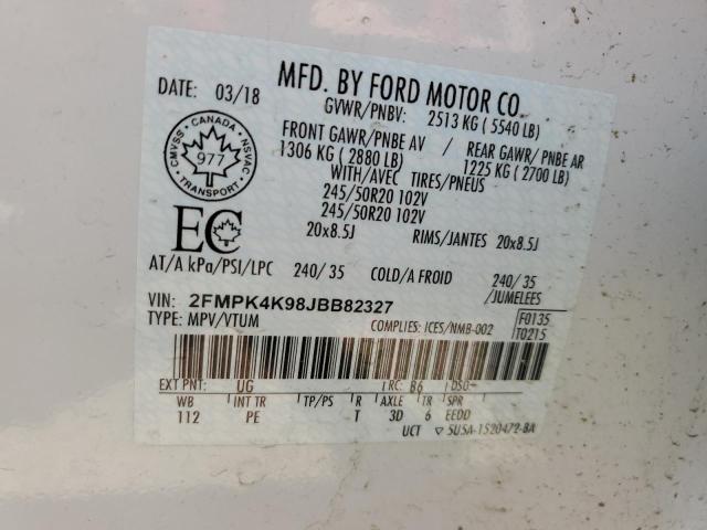 2018 FORD EDGE TITAN 2FMPK4K98JBB82327